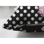 - Suet-K3963-Gorsel-2 - Realhomes Çift Taraflı Puanlı Zeminde Çiçek Motifli Özel Tasarım Dijital Baskılı Modern Süet Yastık Kırlent Kılıfı Realhomes