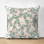 - Suet-K3965-Gorsel - Realhomes Çift Taraflı Çiçek Ve Yaprak Motifli Özel Tasarım Dijital Baskılı Modern Süet Yastık Kırlent Kılıfı Realhomes