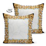 - Suet-K3968-Gorsel-1 - Realhomes Çift Taraflı Zincir Desenli Özel Tasarım Dijital Baskılı Modern Süet Yastık Kırlent Kılıfı Realhomes