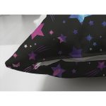 - Suet-K3980-Gorsel-2 - Realhomes Çift Taraflı Siyah Zeminde Pembe Mavi Yıldız Desenli Özel Tasarım Dijital Baskılı Modern Süet Yastık Kırlent Kılıfı Realhomes