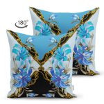 - Suet-K3981-Gorsel-1 - Realhomes Çift Taraflı Zincir Ve Çiçek Desenli Özel Tasarım Dijital Baskılı Modern Süet Yastık Kırlent Kılıfı Realhomes