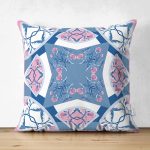 - Suet-K3983-Gorsel - Realhomes Çift Taraflı Çiçek Ve Geometrik Desenli Özel Tasarım Dijital Baskılı Modern Süet Yastık Kırlent Kılıfı Realhomes