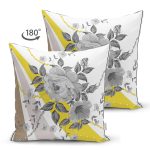 - Suet-K3988-Gorsel-1 - Realhomes Çift Taraflı Beyaz Zeminde Çiçek Desenli Özel Tasarım Dijital Baskılı Modern Süet Yastık Kırlent Kılıfı Realhomes