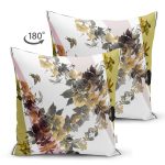- Suet-K3989-Gorsel-1 - Realhomes Çift Taraflı Beyaz Zeminde Çiçek Desenli Özel Tasarım Dijital Baskılı Modern Süet Yastık Kırlent Kılıfı Realhomes