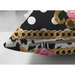 - Suet-K3992-Gorsel-2 - Realhomes Çift Taraflı Puanlı Zeminde Çiçek Ve Zincir Desenli Özel Tasarım Dijital Baskılı Modern Süet Yastık Kırlent Kılıfı Realhomes