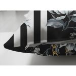 - Suet-K3993-Gorsel-2 - Realhomes Çift Taraflı Çiçek Ve Zincir Özel Tasarım Dijital Baskılı Modern Süet Yastık Kırlent Kılıfı Realhomes