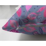 - Suet-K3995-Gorsel-2 - Realhomes Çift Taraflı Gri Zeminde Yaprak Motifli Dijital Baskılı Özel Tasarım Modern Süet Yastık Kırlent Kılıfı Realhomes