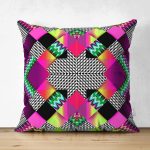 - Suet-K4004-Gorsel - Realhomes Çift Taraflı Rengârenk Geometrik Şekilli Özel Tasarım Dijital Baskılı Modern Süet Yastık Kırlent Kılıfı Realhomes