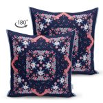 - Suet-K4013-Gorsel-1 - Realhomes Çift Taraflı Lacivert Zeminde Çiçekli Etnik Desenler Özel Tasarım Dijital Baskılı Modern Süet Yastık Kırlent Kılıfı Realhomes
