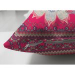 Çift Taraflı Etnik Çiçek Desenli Özel Tasarım Dijital Baskılı Modern Süet Yastık Kırlent Kılıfı Realhomes