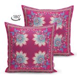 - Suet-K4020-Gorsel-1 - Realhomes Çift Taraflı Etnik Çiçek Motifli Özel Tasarım Dijital Baskılı Modern Süet Yastık Kırlent Kılıfı Realhomes