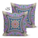 - Suet-K4025-Gorsel-1 - Realhomes Çift Taraflı Etnik Desenli Özel Tasarım Dijital Baskılı Modern Süet Yastık Kırlent Kılıfı Realhomes