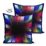 Çift Taraflı Rengârenk Karışık Puanlı Özel Tasarım Dijital Baskılı Modern Süet Yastık Kırlent Kılıfı Realhomes