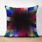 Çift Taraflı Rengârenk Karışık Puanlı Özel Tasarım Dijital Baskılı Modern Süet Yastık Kırlent Kılıfı Realhomes