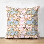 - Suet-K4036-Gorsel - Realhomes Çift Taraflı Altın Zincir Desenli Özel Tasarım Dijital Baskılı Modern Süet Yastık Kırlent Kılıfı Realhomes