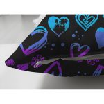 - Suet-K4043-Gorsel-2 - Realhomes Çift Taraflı Rengarenk Kalp Desenli Özel Tasarım Dijital Baskılı Modern Süet Yastık Kırlent Kılıfı Realhomes