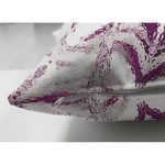 Çift Taraflı Krem Zeminde Mor Desenli Özel Tasarım Dijital Baskılı Modern Süet Yastık Kırlent Kılıfı Realhomes
