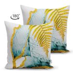 - Suet-K4046-Gorsel-1 - Realhomes Çift Taraflı Atın Ve Yaprak Desenli Özel Tasarım Dijital Baskılı Modern Süet Yastık Kırlent Kılıfı Realhomes