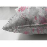 - Suet-K4047-Gorsel-2 - Realhomes Çift Taraflı Gri Pembe Yaprak Motifli Özel Tasarım Dijital Baskılı Modern Süet Yastık Kırlent Kılıfı Realhomes