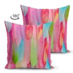 - Suet-K4049-Gorsel-1 - Realhomes Çift Taraflı Rengarenk Tüy Desenli Özel Tasarım Dijital Baskılı Modern Süet Yastık Kırlent Kılıfı Realhomes