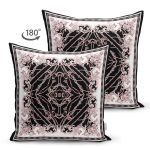 Çift Taraflı Halat Ve Kemer Motifli Özel Tasarım Dijital Baskılı Modern Süet Yastık Kırlent Kılıfı Realhomes