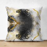 - Suet-K4060-Gorsel - Realhomes Çift Taraflı Altın Desenli Özel Tasarım Dijital Baskılı Modern Süet Yastık Kırlent Kılıfı Realhomes