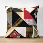 - Suet-K4061-Gorsel - Realhomes Çift Taraflı Geometrik Desenli Özel Tasarım Dijital Baskılı Modern Süet Yastık Kırlent Kılıfı Realhomes