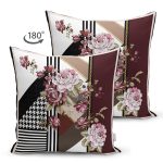 - Suet-K4062-Gorsel-1 - Realhomes Çift Taraflı Çiçek Motifli Özel Tasarım Dijital Baskılı Modern Süet Yastık Kırlent Kılıfı Realhomes