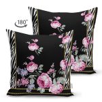 - Suet-K4068-Gorsel-1 - Realhomes Çift Taraflı Çiçek Motifli Özel Tasarım Dijital Baskılı Modern Süet Yastık Kırlent Kılıfı Realhomes