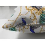 - Suet-K4070-Gorsel-2 - Realhomes Çift Taraflı Altın Üzerinde Tavus Kuşu Özel Tasarım Dijital Baskılı Modern Süet Yastık Kırlent Kılıfı Realhomes