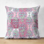 - Suet-K4071-Gorsel - Realhomes Çift Taraflı Çiçek Demeti Motifli Dijital Baskılı Özel Tasarım Modern Süet Yastık Kırlent Kılıfı Realhomes