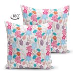 - Suet-K408-Gorsel-1 - Realhomes Çift Taraflı Krem Zeminde Rengarenk Çiçekler Motifli Dijital Baskılı Dekoratif Süet Yastık Kırlent Kılıfı Realhomes