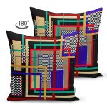 - Suet-K4084-Gorsel-1 - Realhomes Çift Taraflı Geometrik Desenli Özel Tasarım Dijital Baskılı Modern Süet Yastık Kırlent Kılıfı Realhomes