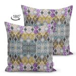 - Suet-K4085-Gorsel-1 - Realhomes Çift Taraflı Geometrik Desenli Özel Tasarım Dijital Baskılı Modern Süet Yastık Kırlent Kılıfı Realhomes