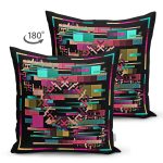 - Suet-K4090-Gorsel-1 - Realhomes Çift Taraflı Renkli Karmaşık Geometrik Desenli Özel Tasarım Dijital Baskılı Modern Süet Yastık Kırlent Kılıfı Realhomes
