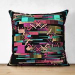 - Suet-K4090-Gorsel - Realhomes Çift Taraflı Renkli Karmaşık Geometrik Desenli Özel Tasarım Dijital Baskılı Modern Süet Yastık Kırlent Kılıfı Realhomes