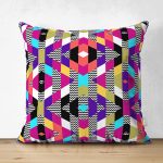 - Suet-K4093-Gorsel - Realhomes Çift Taraflı Zikzak Zeminli Geometrik Motifli Özel Tasarım Dijital Baskılı Modern Süet Yastık Kırlent Kılıfı Realhomes