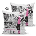 - Suet-K41-Gorsel-1 - Realhomes Çift Taraflı Fashion Girl Dijital Baskılı Dekoratif Süet Yastık Kırlent Kılıfı Realhomes