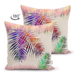 - Suet-K4101-Gorsel-1 - Realhomes Çift Taraflı Rengarenk Yaprak Desenli Özel Tasarım Dijital Baskılı Modern Süet Yastık Kırlent Kılıfı Realhomes