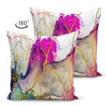 - Suet-K4103-Gorsel-1 - Realhomes Çift Taraflı Suluboya Ve Altın Motifli Özel Tasarım Dijital Baskılı Modern Süet Yastık Kırlent Kılıfı Realhomes