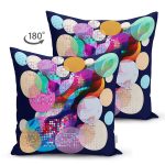 - Suet-K4118-Gorsel-1 - Realhomes Çift Taraflı Dairesel Rengarenk Motifli Özel Tasarım Dijital Baskılı Modern Süet Yastık Kırlent Kılıfı Realhomes