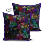 - Suet-K4121-Gorsel-1 - Realhomes Çift Taraflı Koyu Zeminde Abstract Motifli Özel Tasarım Dijital Baskılı Modern Süet Yastık Kırlent Kılıfı Realhomes