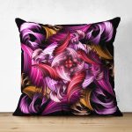 - Suet-K4122-Gorsel - Realhomes Çift Taraflı Renkli Abstract Desenli Özel Tasarım Dijital Baskılı Modern Süet Yastık Kırlent Kılıfı Realhomes