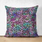 - Suet-K4124-Gorsel - Realhomes Çift Taraflı Renkli Leopar Desenli Özel Tasarım Dijital Baskılı Modern Süet Yastık Kırlent Kılıfı Realhomes
