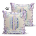Çift Taraflı Soyut Çiçek Motifli Özel Tasarım Dijital Baskılı Modern Süet Yastık Kırlent Kılıfı Realhomes