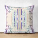 Çift Taraflı Soyut Çiçek Motifli Özel Tasarım Dijital Baskılı Modern Süet Yastık Kırlent Kılıfı Realhomes