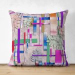 - Suet-K4142-Gorsel - Realhomes Çift Taraflı Soyut Yaprak Desenli Özel Tasarım Dijital Baskılı Modern Süet Yastık Kırlent Kılıfı Realhomes