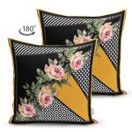 Çift Taraflı Çiçek Desenli Özel Tasarım Dijital Baskılı Modern Süet Yastık Kırlent Kılıfı Realhomes