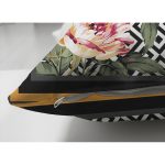 Çift Taraflı Çiçek Desenli Özel Tasarım Dijital Baskılı Modern Süet Yastık Kırlent Kılıfı Realhomes