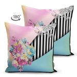 - Suet-K4147-Gorsel-1 - Realhomes Çift Taraflı Çiçek Desenli Özel Tasarım Dijital Baskılı Modern Süet Yastık Kırlent Kılıfı Realhomes